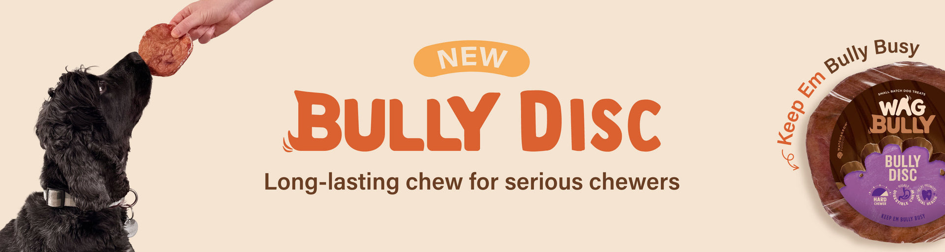 New Bully Disc. Long lasting chew for serious chewers
