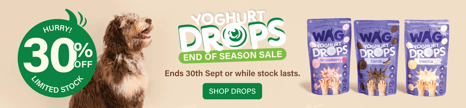 End Of Season: 30% OFF Yoghurt Drops