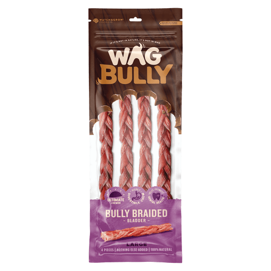 Braided Bully Stick 4 Pk