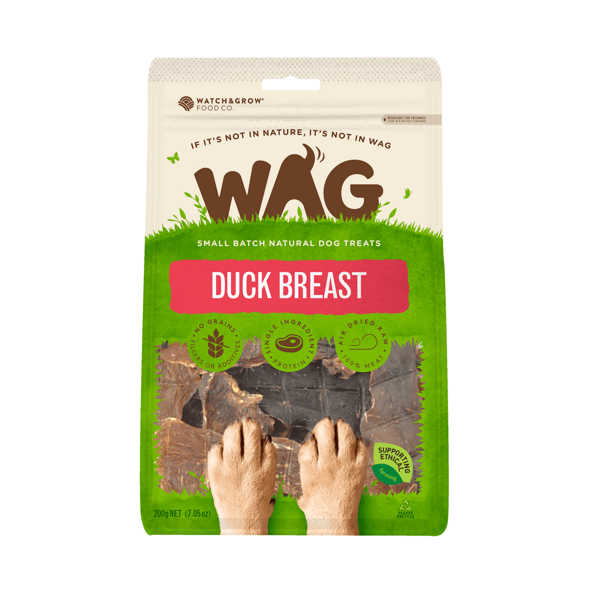Dried duck top fillets for dogs