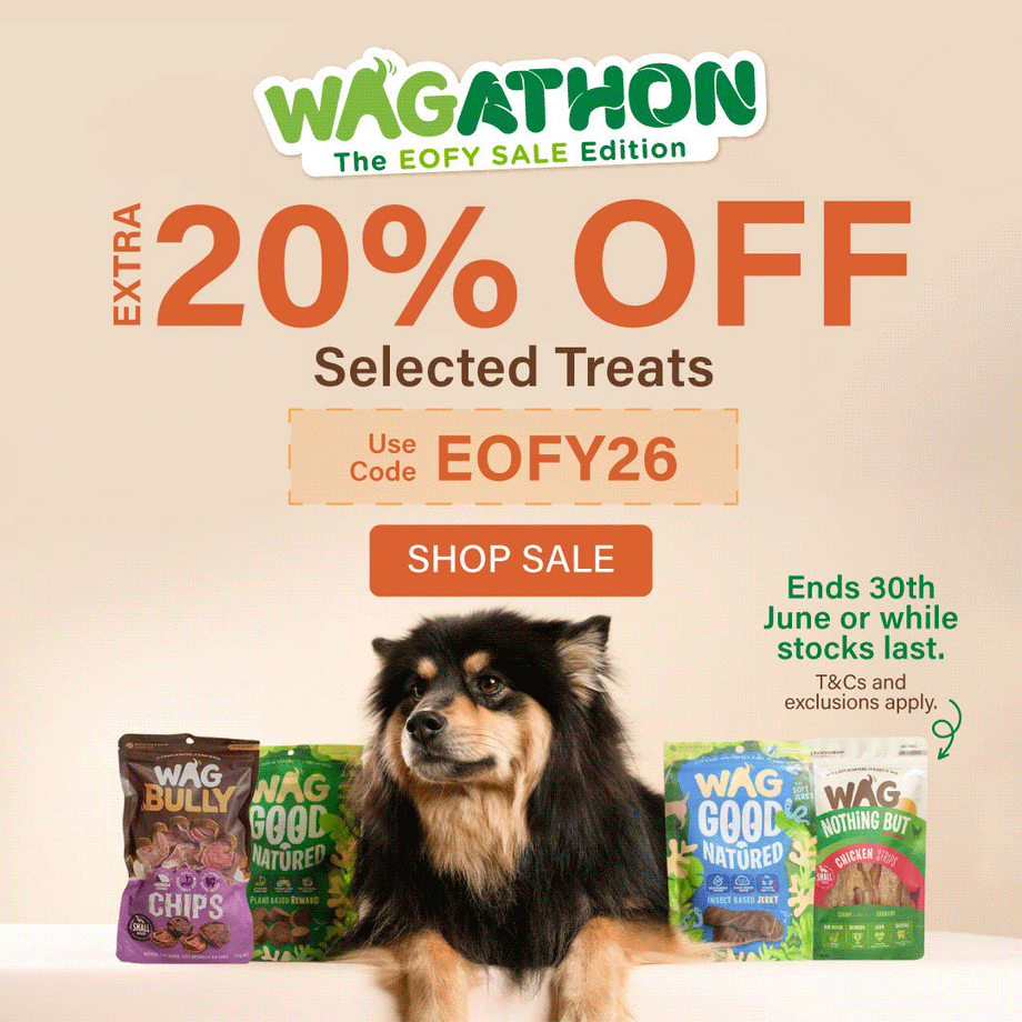 WAG EOFY Sale - Extra 20% OFF Selected Dog Treats