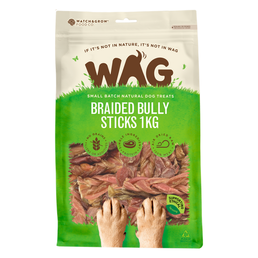 Braided Bully Sticks 1Kg