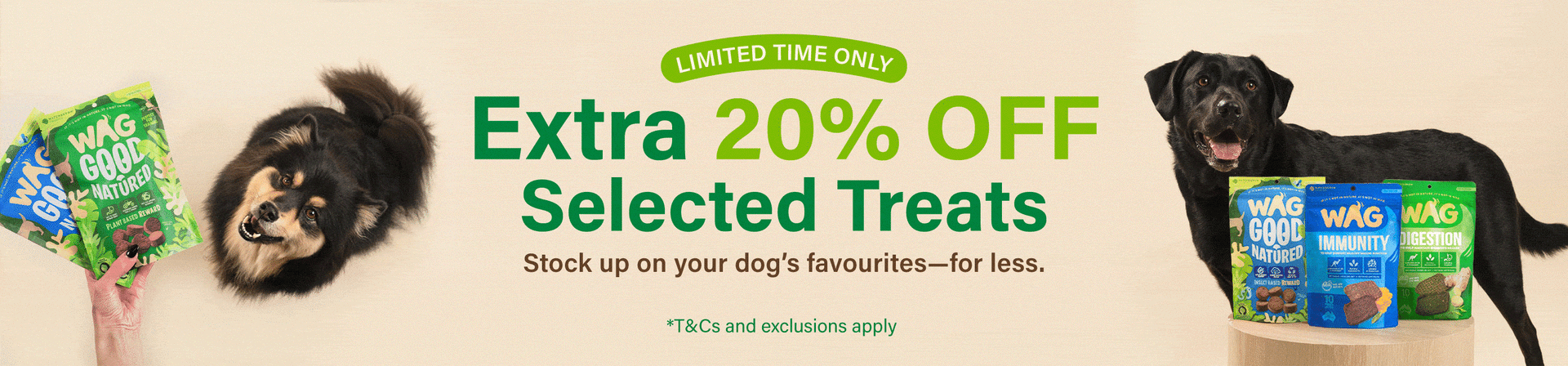 Extra 20% OFF Selected Treats