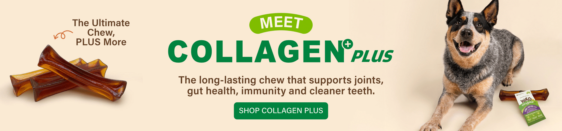 New Collagen Plus, the ultimate dog chew plus more