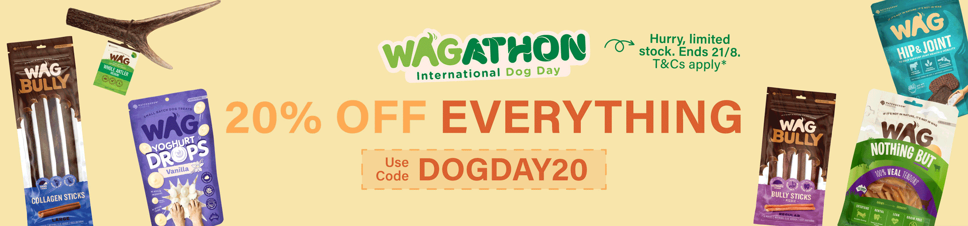 Wagathon International Dog Day Sale