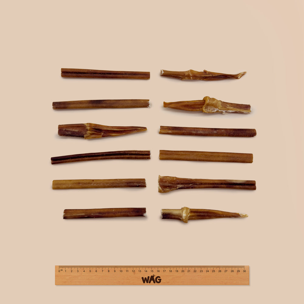 Thin Bully Sticks 1KG size reference