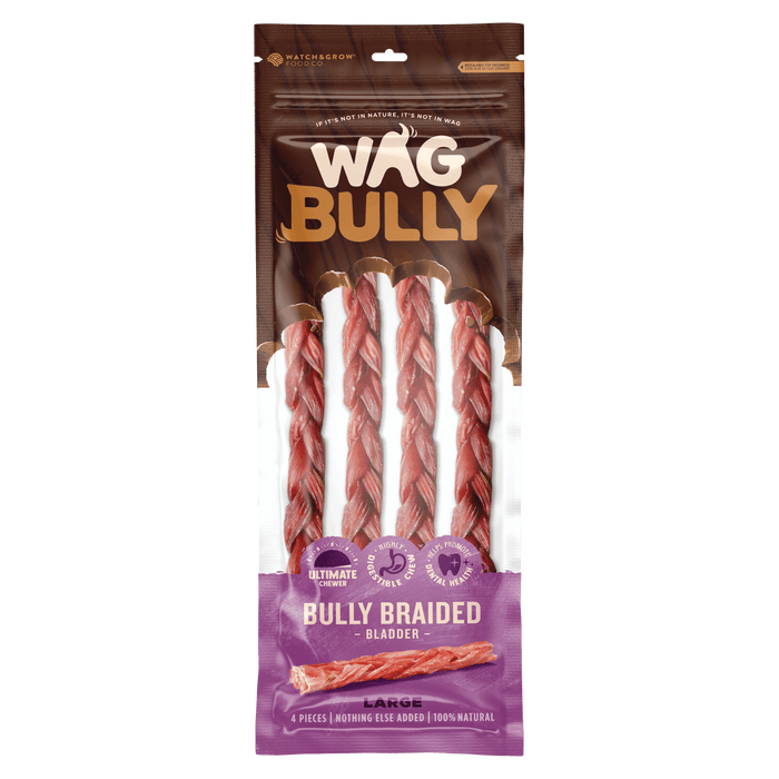 Braided Bully Sticks (4 Pack)