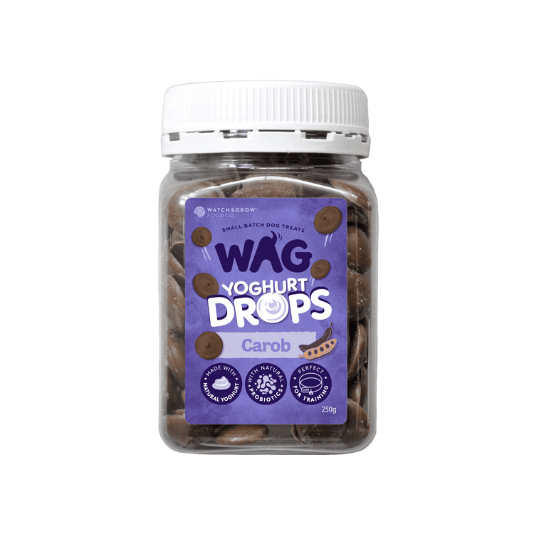 Carob drops top for dogs