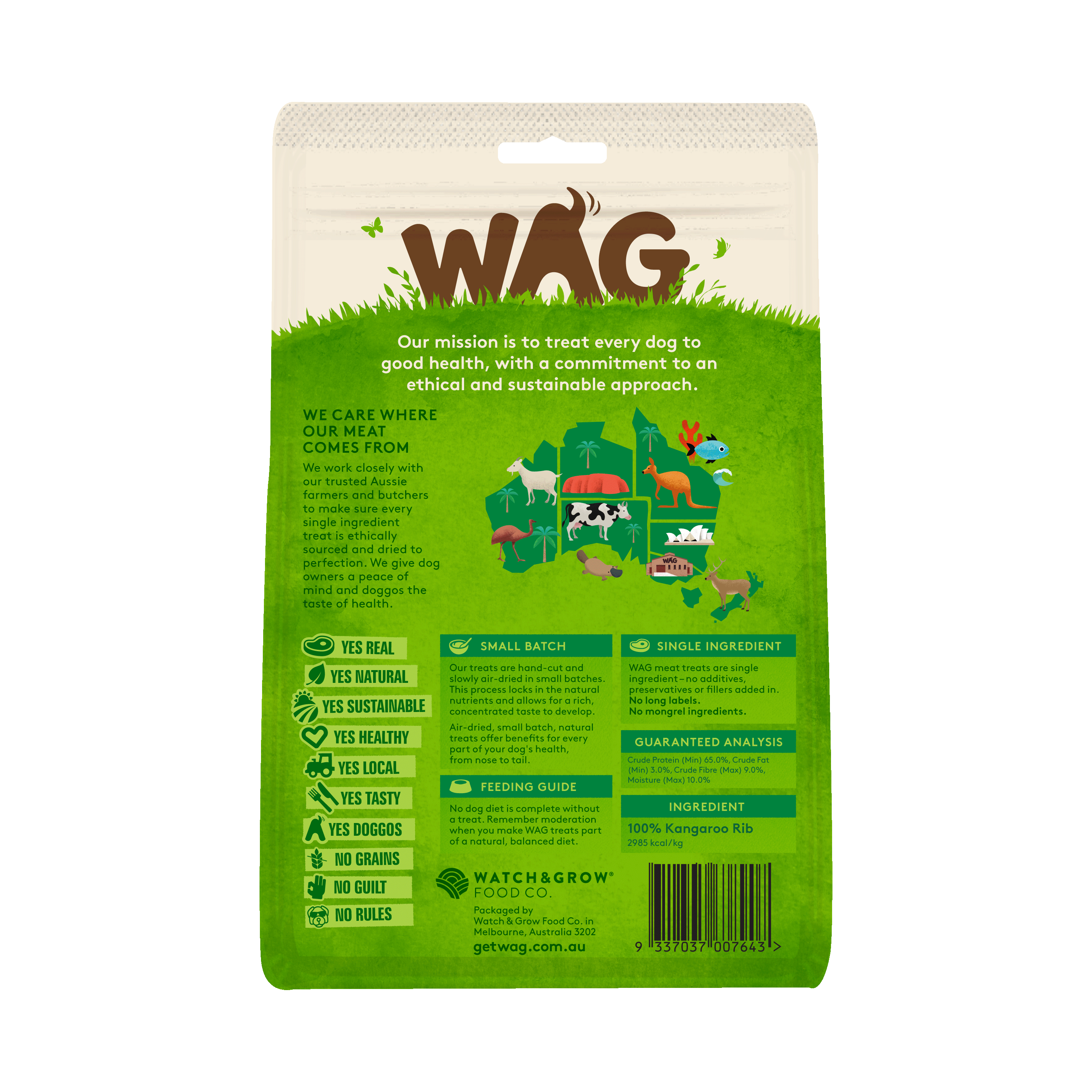 Kangaroo Ribs Dog Treats | WAG